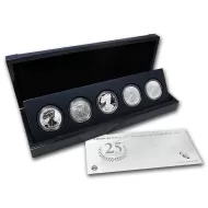 2011 25th Anniversary 5-Coin American Silver Eagle Set 