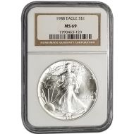 1988 American Silver Eagle - NGC MS 69
