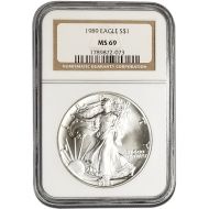 1989 American Silver Eagle - NGC MS 69
