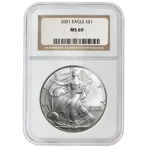 2001 American Silver Eagle - NGC MS 69