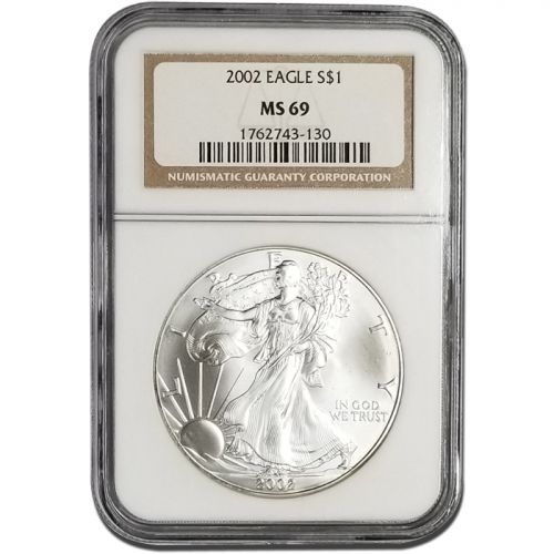 2002 American Silver Eagle - NGC MS 69
