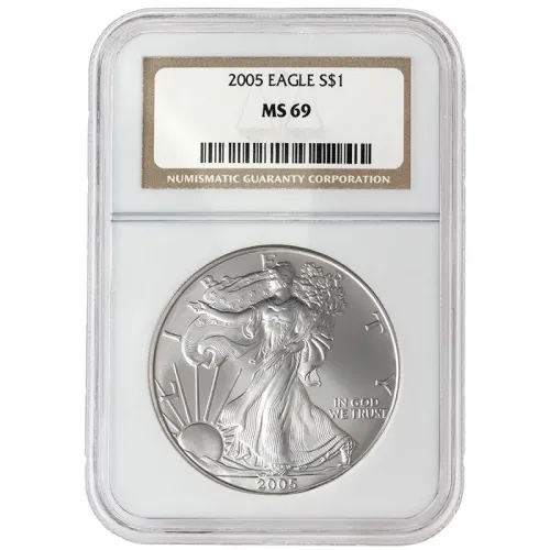 2005 American Silver Eagle - NGC MS 69