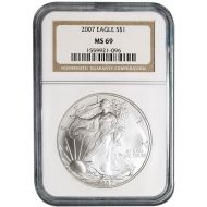 2007 American Silver Eagle - NGC MS 69