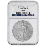 2007 American Silver Eagle - NGC MS 69 Early Release