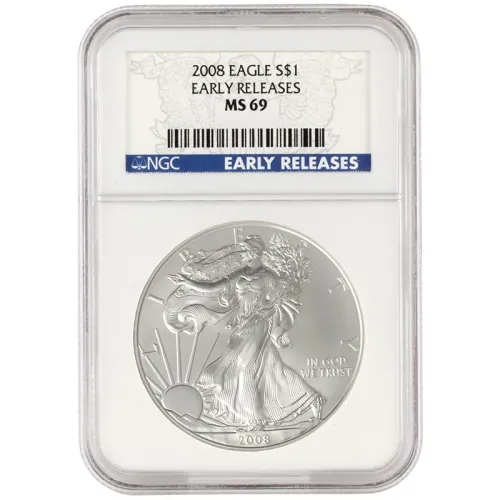 2008 American Silver Eagle - NGC MS 69 Early Release