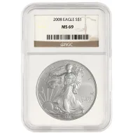 2008 American Silver Eagle - NGC MS 69