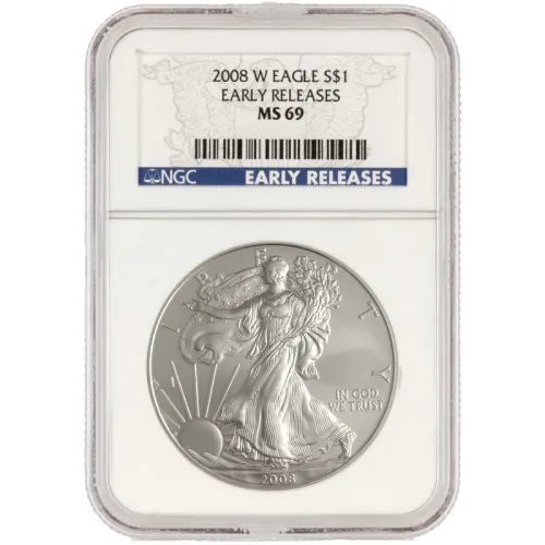 2008 W American Silver Eagle - NGC MS 69 Early Release