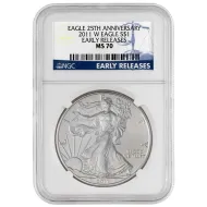 2011 W American Silver Eagle - NGC MS 70 ER