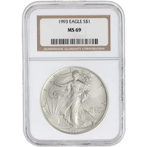 1993 American Silver Eagle - NGC MS 69