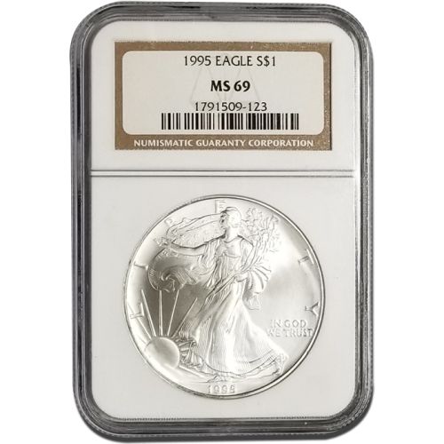 1995 American Silver Eagle - NGC MS 69