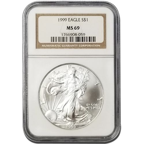 1999 American Silver Eagle - NGC MS 69