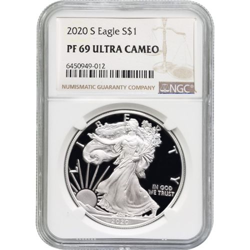 2020 S American Silver Eagle - NGC PF 69