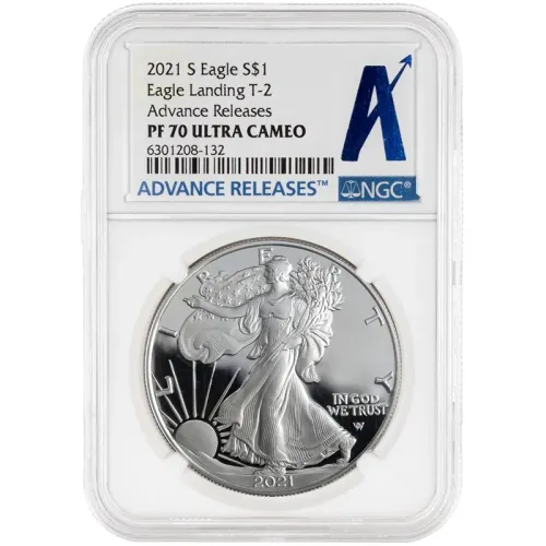 2021 S American Silver Eagle T-2 - NGC PF 70 Advanced Releases