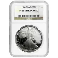 1986 American Silver Eagle - NGC PF 69