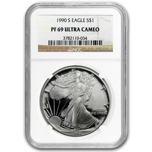 1990 American Silver Eagle - NGC PF 69