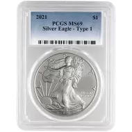 2021 American Silver Eagle Type 1 - PCGS MS 69