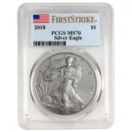 2018 American Silver Eagle - PCGS MS 70 First Strike