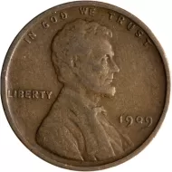 1909 VDB Lincoln Wheat Penny - VF (Very Fine)