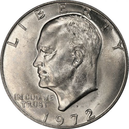 1972 D Eisenhower Dollar - Brilliant Uncirculated