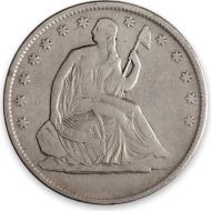 1856 Seated Half Dollar - Very Fine Details - Cleaned