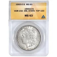 1900 O Morgan Dollar Vam 15a - ANACS MS63