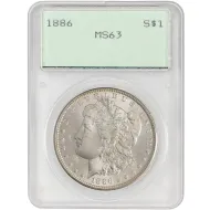 1886 Morgan Dollar - PCGS MS 63