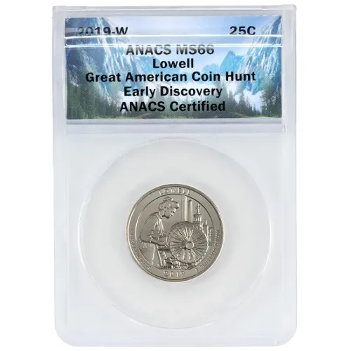 2019 W Lowell National Park Quarter - ANACS MS66