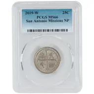 2019 W San Antonio Missions National Park Quarter - PCGS MS66