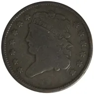 1835 1/2 Cent - Very Good