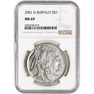 2001 American Buffalo Silver Dollar - NGC MS 69