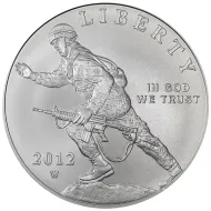 2012 Infantry Uncirculated Silver Dollar