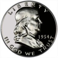 1954 Proof Franklin Half Dollar