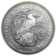 1990 Australia 1oz Silver Kookaburra
