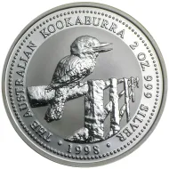 1998 Australia 2oz Silver Kookaburra