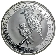 1999 Australia 2oz Silver Kookaburra