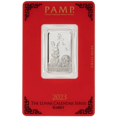 2023 PAMP Year of the Rabbit 10 Gram Silver Bar