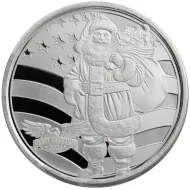 2024 Merry Christmas Patriotic Santa Claus 1oz .999 Silver Round