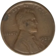 1922 D Lincoln Wheat Penny - Very Good Details Reverse Scratched