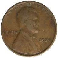 1924 D Lincoln Wheat Penny - Very Fine Details Reverse Corrosion