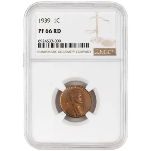 1939 Lincoln Wheat Penny - NGC PF66RD