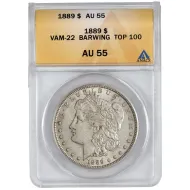 1889 Morgan Dollar Vam 22 - ANACS AU55