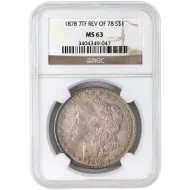1878 7TF Rev of 78 Morgan Dollar - NGC MS 63