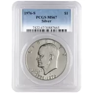 1976 S Eisenhower Dollar - NGC MS67 Silver