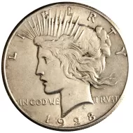 1928 Peace Dollar - Uncirculated Details - Lightly Cleaned #1