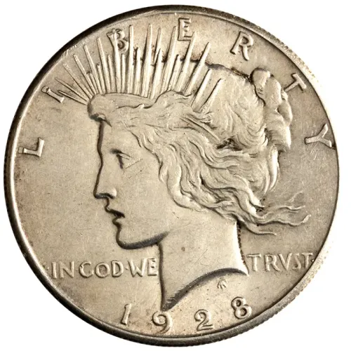 1928 Peace Dollar - Uncirculated Details - Lightly Cleaned #1