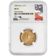 1989 1/4 oz. American Gold Eagle - NGC MS70 Mercanti