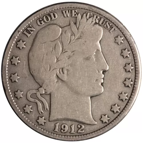 1912 D Barber Half Dollar - Fine Details - Clean