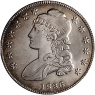 1836 Capped Bust Half Dollar- Almost Uncirculated Details - Improperly Cleaned