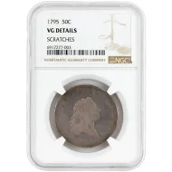 1795 Flowing Hair Bust Half Dollar - NGC VG Details Scratches