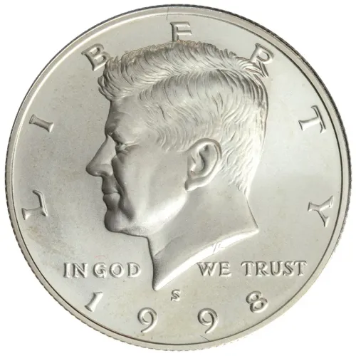 1998 S Kennedy Half Dollar - Silver Commemorative Matte Finish